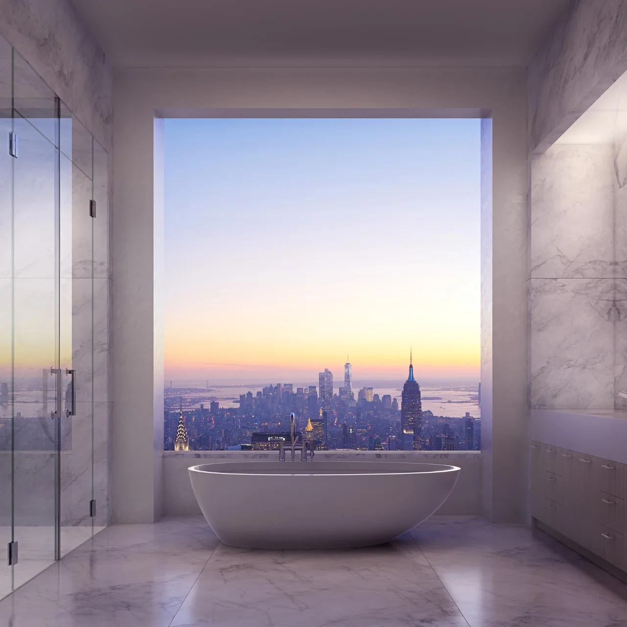 Bathroom interior render