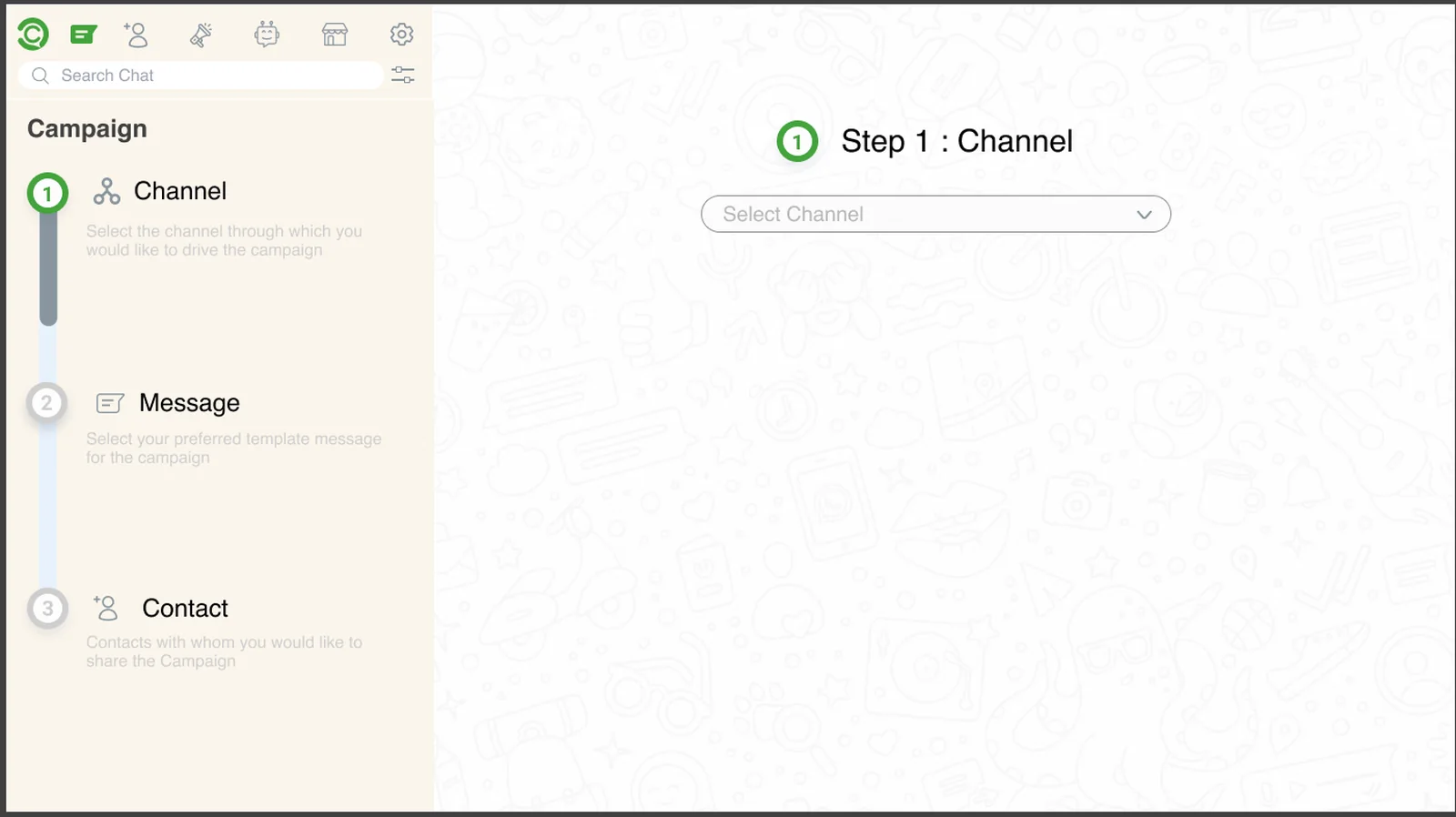 Step 1 — channel