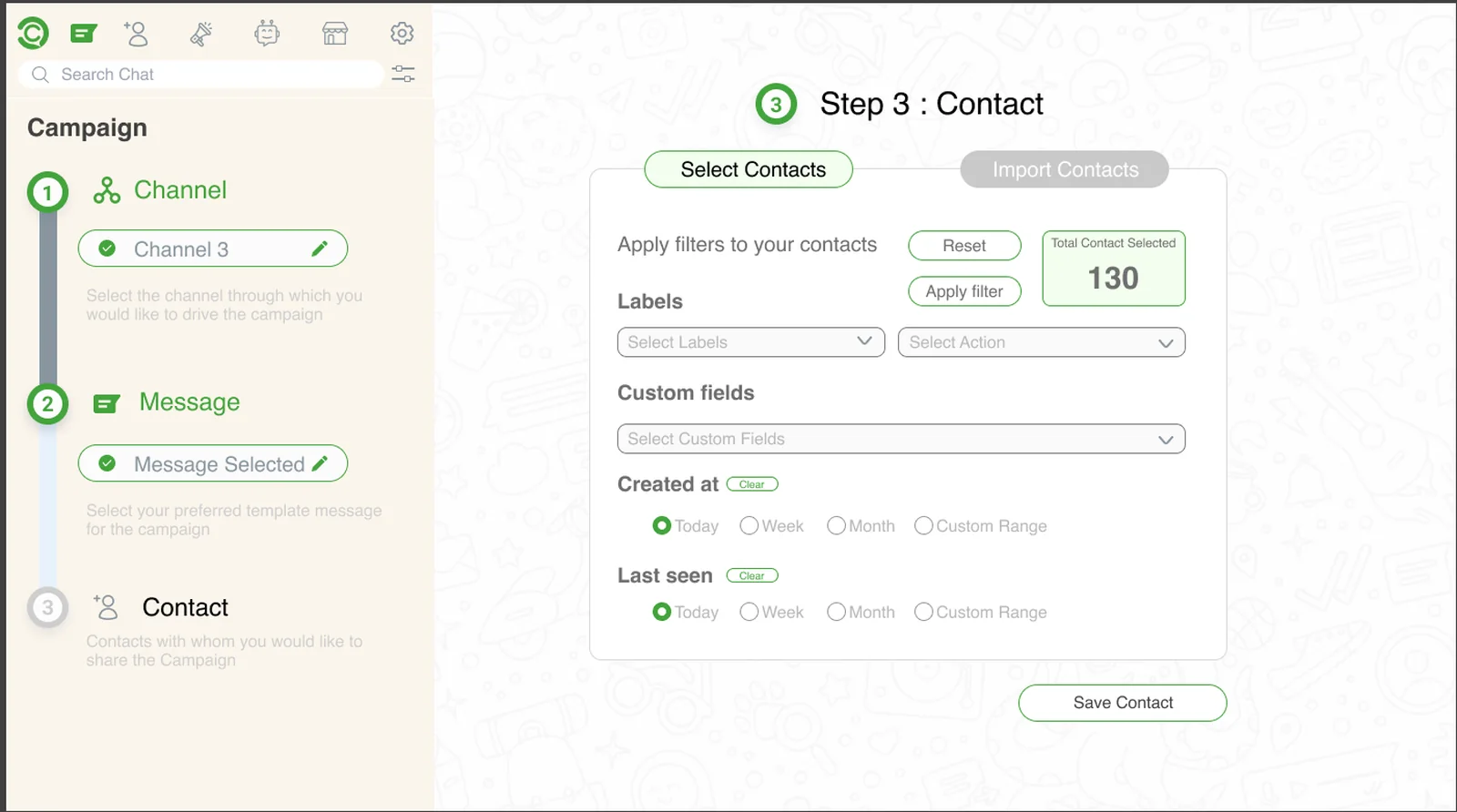 Step 3 — filter contacts