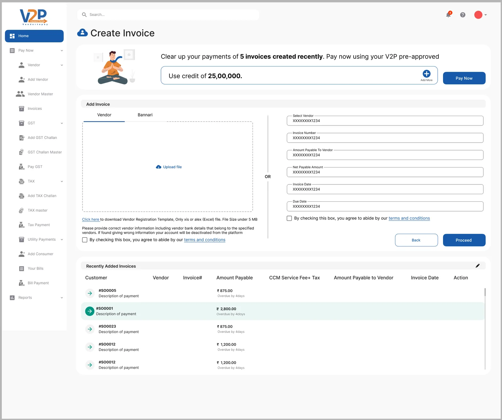 Create invoice